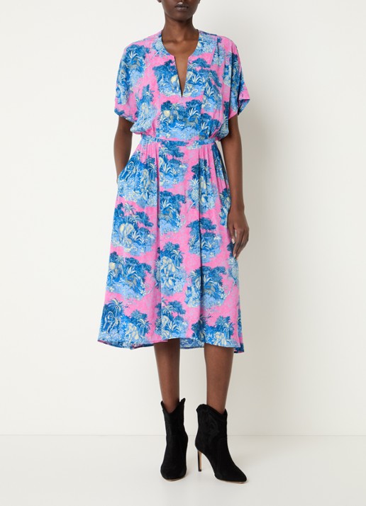 Zadig&Voltaire Riaz Smooth midi tuniekjurk met print