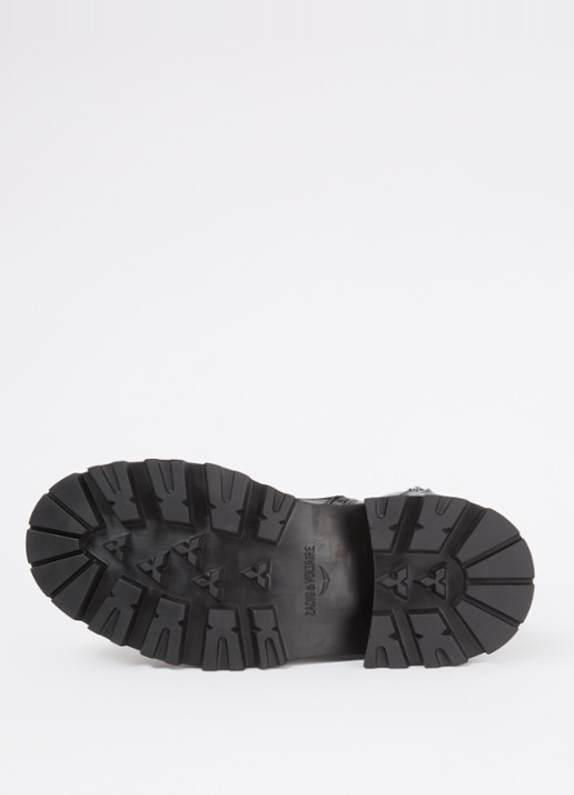Zadig&Voltaire Ride bikerboot van leer - detail 4 zwart