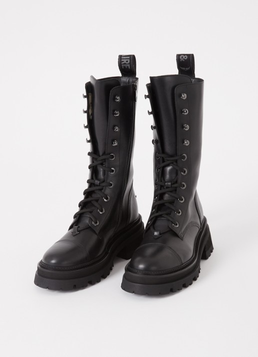 Zadig&Voltaire Ride veterboot van leer - detail zwart