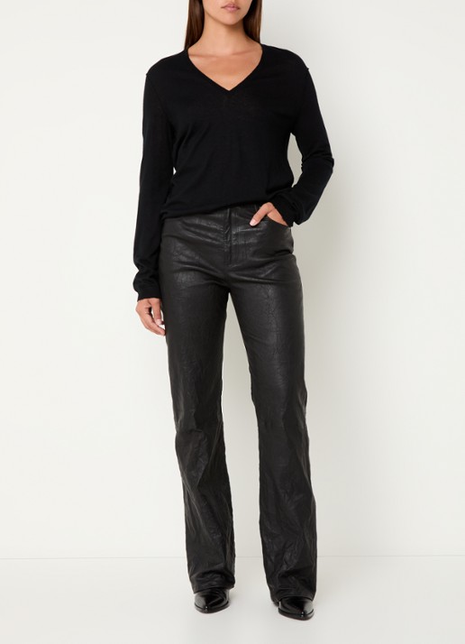 Zadig&Voltaire Rivy fijngebreide pullover van kasjmier - voorkant 2 zwart