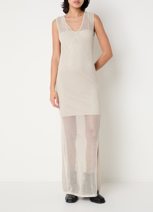 Zadig&Voltaire Riza semi-transparante maxi jurk met lurex en split