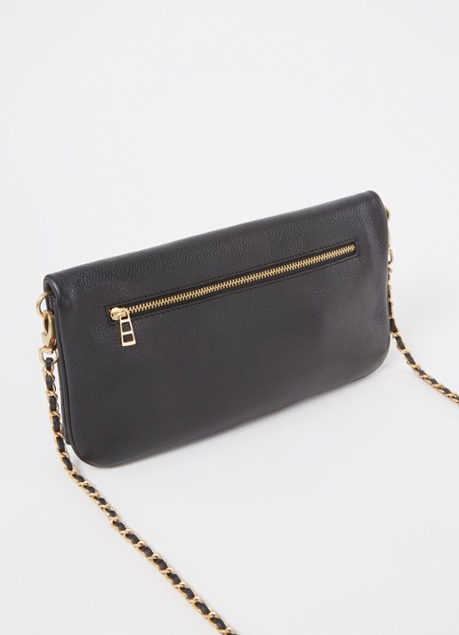 Zadig&Voltaire Rock Grained clutch van leer - achterkant 4 zwart