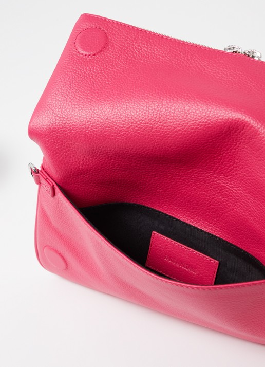 Zadig&Voltaire Rock Grained clutch van leer - detail 2 fuchsia