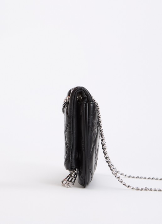 Zadig&Voltaire Rock II clutch van lamsleer met quilt patroon  - detail 2 zwart