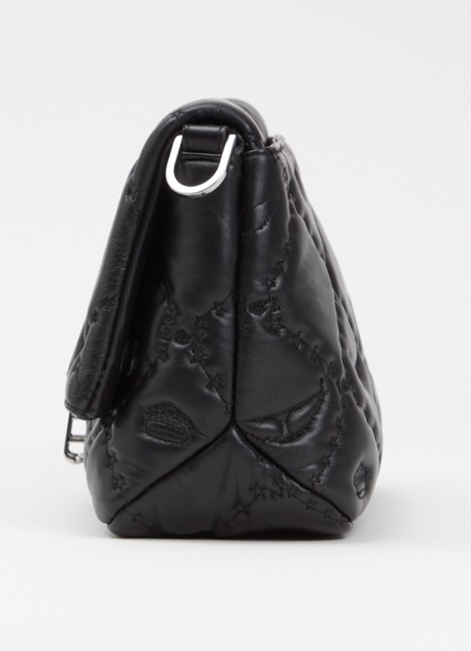 Zadig&Voltaire Rock II schoudertas van lamsleer met quilt patroon  - detail 2 zwart