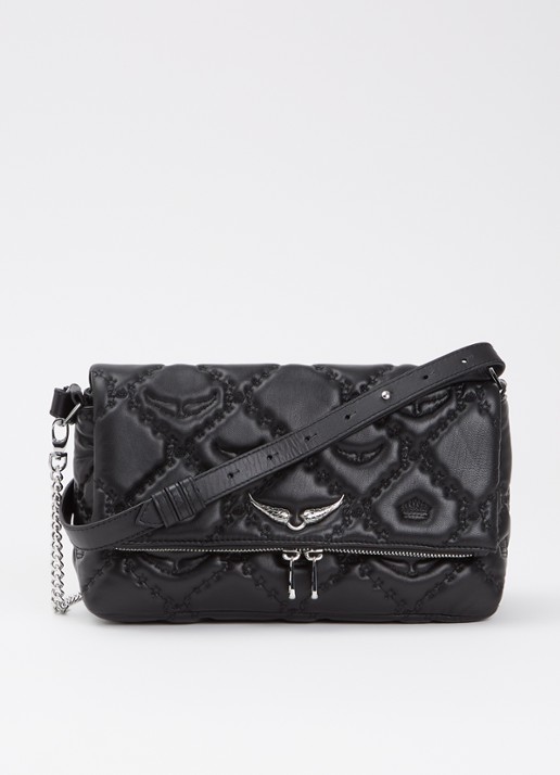 Zadig&Voltaire Rock II schoudertas van lamsleer met quilt patroon