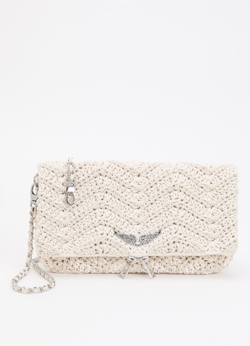 Zadig&Voltaire Rock macramé clutch met afneembare schouderriem