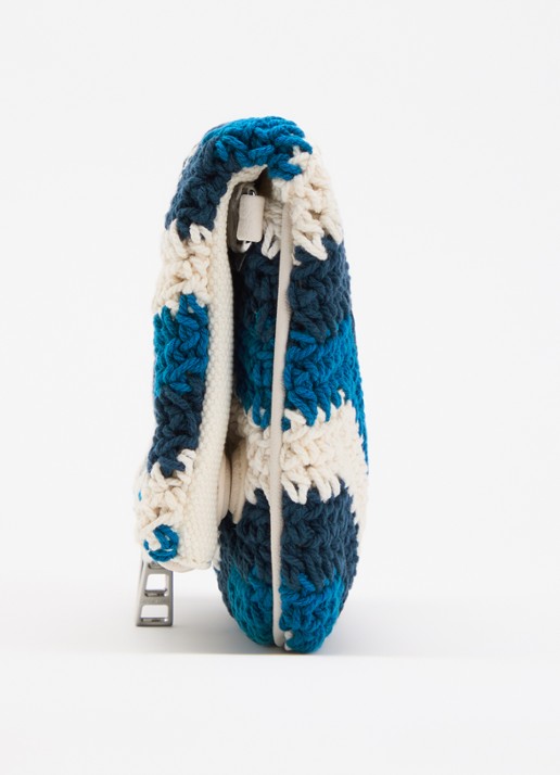 Zadig&Voltaire Rock macramé clutch met afneembare schouderriem  - detail 2 blauw