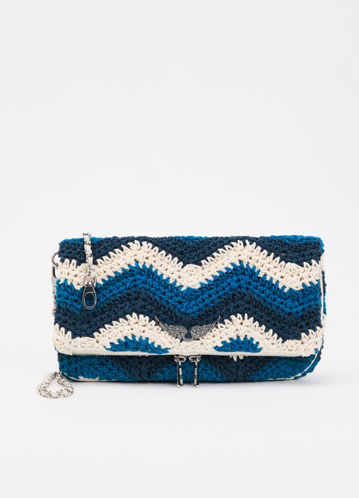 Zadig&Voltaire Rock macramé clutch met afneembare schouderriem