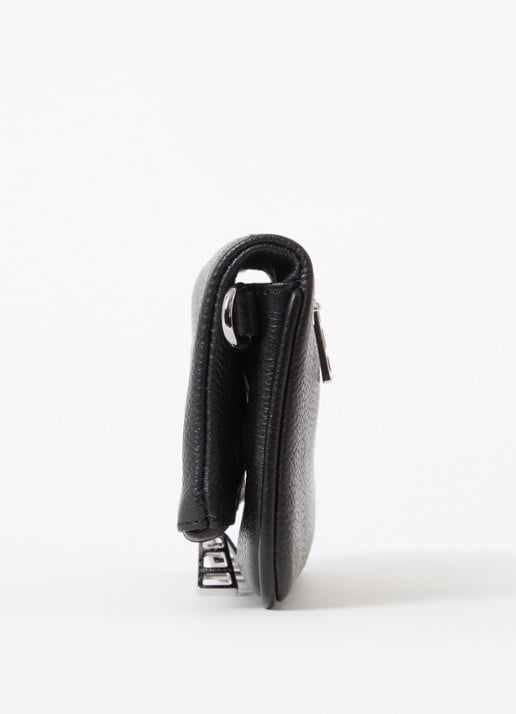 Zadig&Voltaire Rock Mini clutch van leer met afneembare schouderriem - detail 3 diepzwart