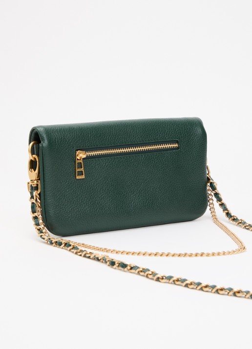 Zadig&Voltaire Rock Mini clutch van leer met afneembare schouderriem - achterkant 5 groen