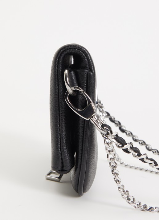 Zadig&Voltaire Rock Mini clutch van leer - detail 2 zwart