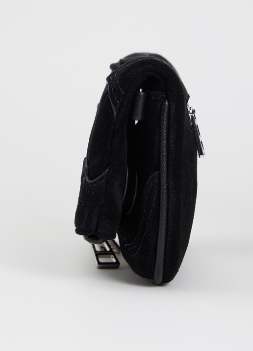 Zadig&Voltaire Rock Mini clutch van suède - detail 2 zwart