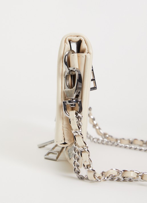 Zadig&Voltaire Rock Mini Tattoo clutch van leer - detail 3 ivoor