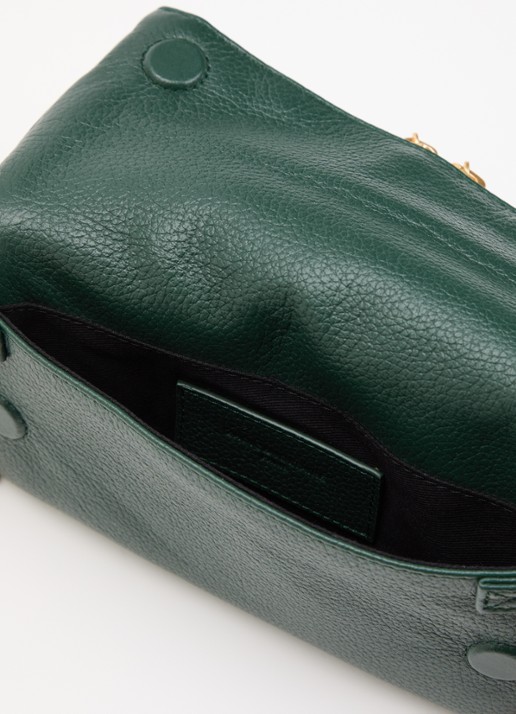 Zadig&Voltaire Rock Nano clutch van leer met afneembare schouderriem - detail 2 groen