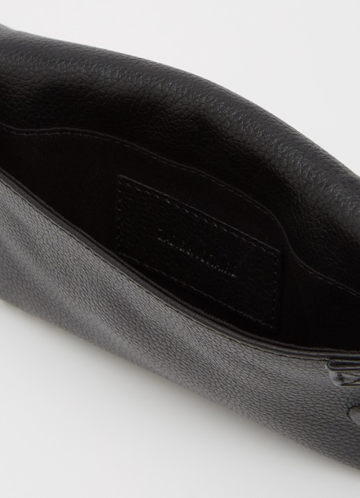 Zadig&Voltaire Rock Nano Grained clutch van leer met studs - detail 3 zwart