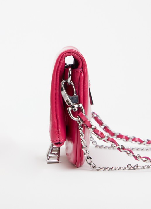 Zadig&Voltaire Rock Nano Vintage Metal clutch van leer  - detail 3 roze