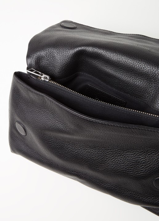 Zadig&Voltaire Rocky clutch van leer - voorkant 4 zwart