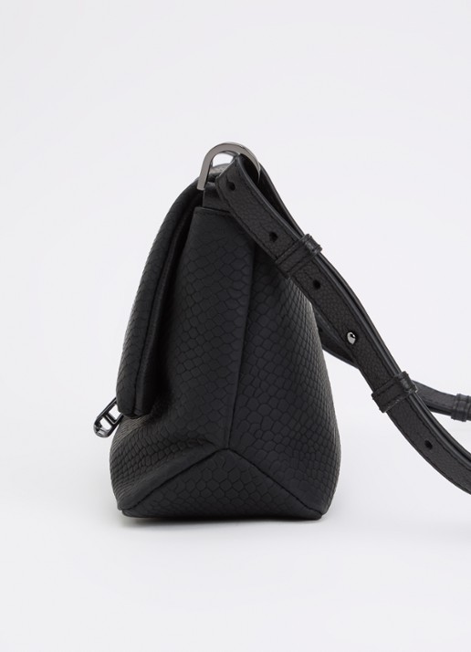 Zadig&Voltaire Rocky crossbodytas van leer met afneembare schouderriem - detail 6 zwart