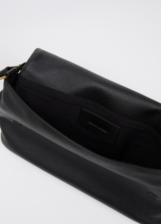 Zadig&Voltaire Rocky II schoudertas van leer met logo - detail 5 zwart