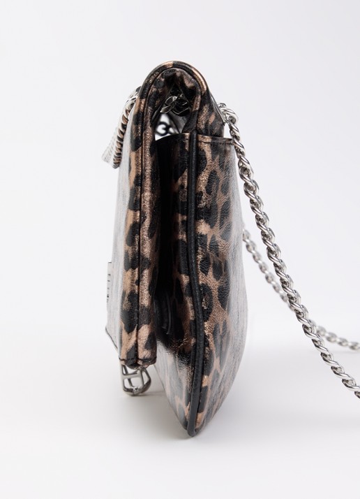 Zadig&Voltaire Rocky II schouderts met panterprint - detail 3 bruin