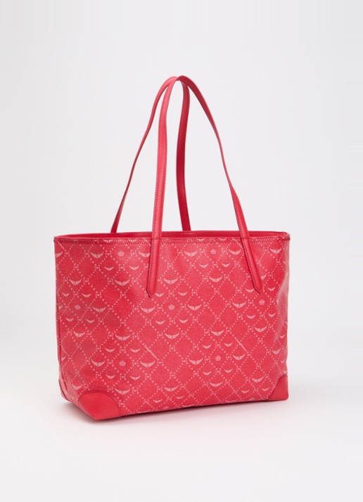 Zadig&Voltaire Shopper van leer met logoprint - achterkant 4 rood