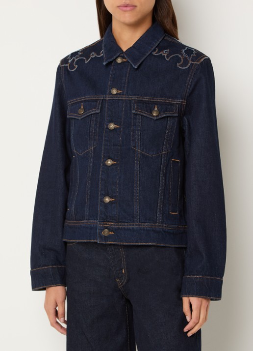 Zadig&Voltaire Spijkerjas met steekzakken en borduring