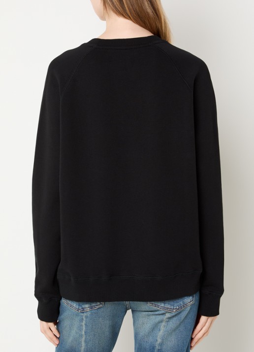 Zadig&Voltaire Sunca sweater met logoborduring - achterkant 4 zwart