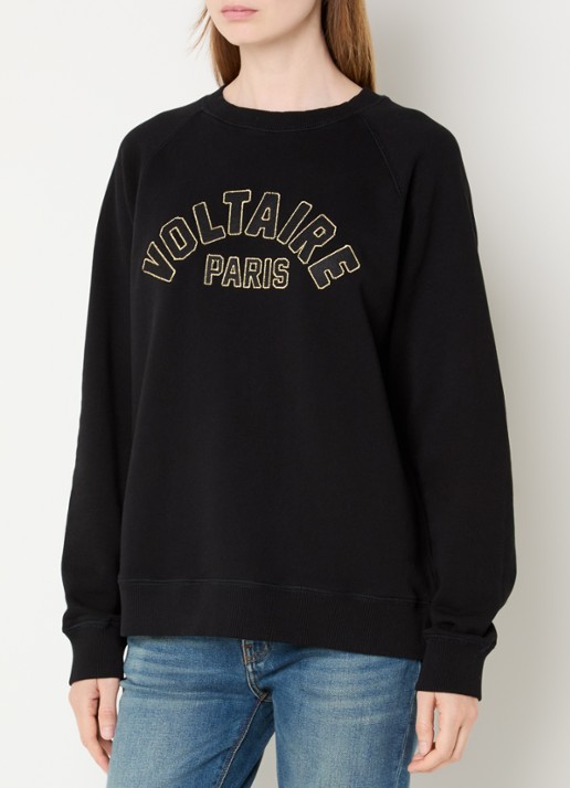 Zadig&Voltaire Sunca sweater met logoborduring