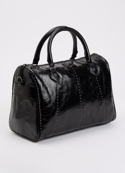Zadig&Voltaire Sunny handtas van leer met afneembare schouderriem - achterkant 5 zwart