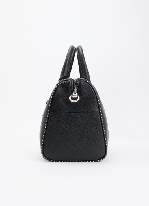 Zadig&Voltaire Sunny Medium handtas van leer met studs en afneembare schouderriem - detail 3 zwart