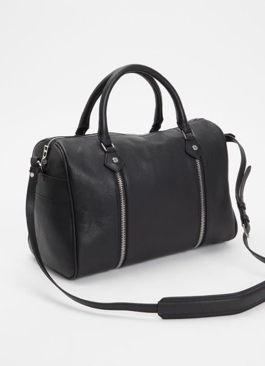 Zadig&Voltaire Sunny Medium handtas van leer - achterkant zwart