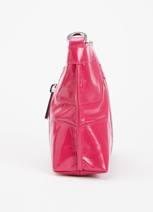 Zadig&Voltaire Sunny Moody crossbodytas van leer met verstelbare schouderriem - detail 3 donkerroze