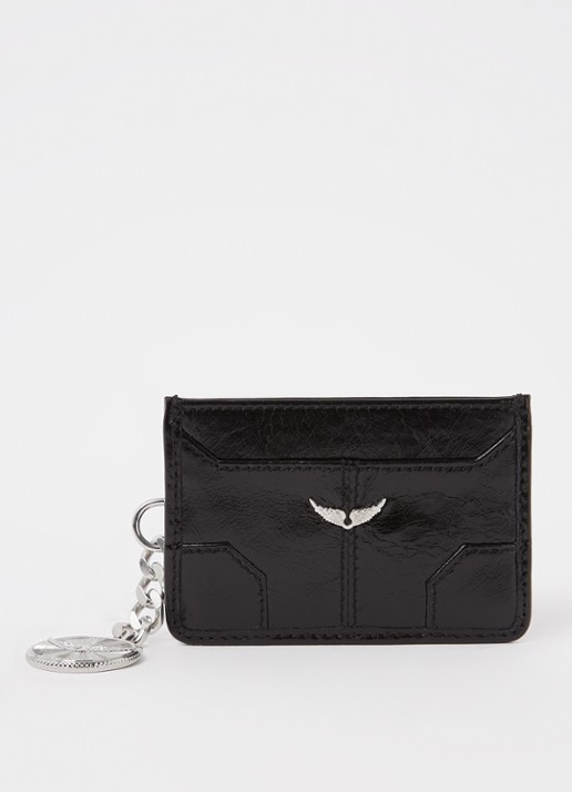 Zadig&Voltaire Sunny Pass pasjeshouder van leer - voorkant zwart
