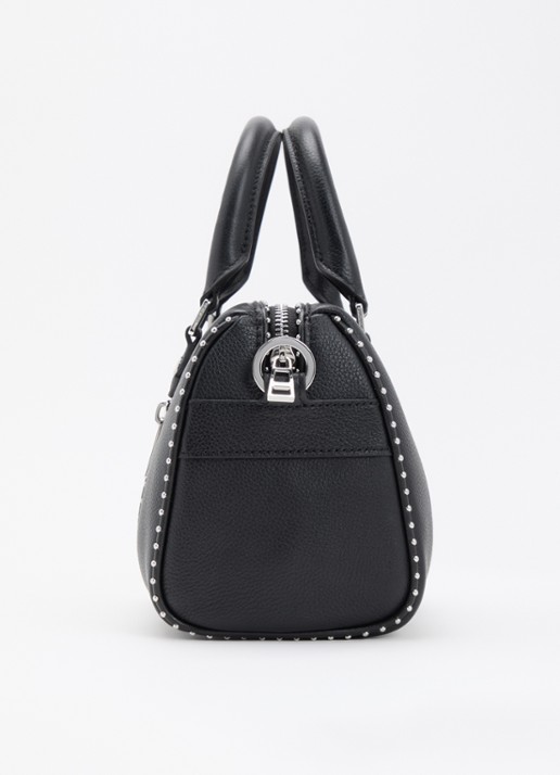 Zadig&Voltaire Sunny Small handtas van leer met studs en afneembare schouderriem - detail 4 zwart