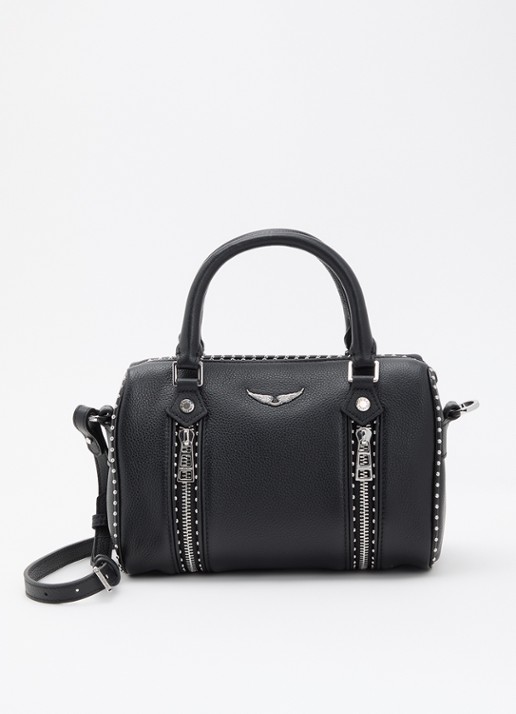 Zadig&Voltaire Sunny Small handtas van leer met studs en afneembare schouderriem