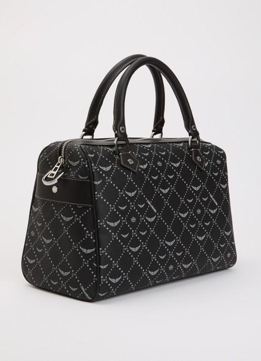 Zadig&Voltaire Sunny Vibe Medium handtas van leer met afneembare schouderriem - achterkant 5 zwart