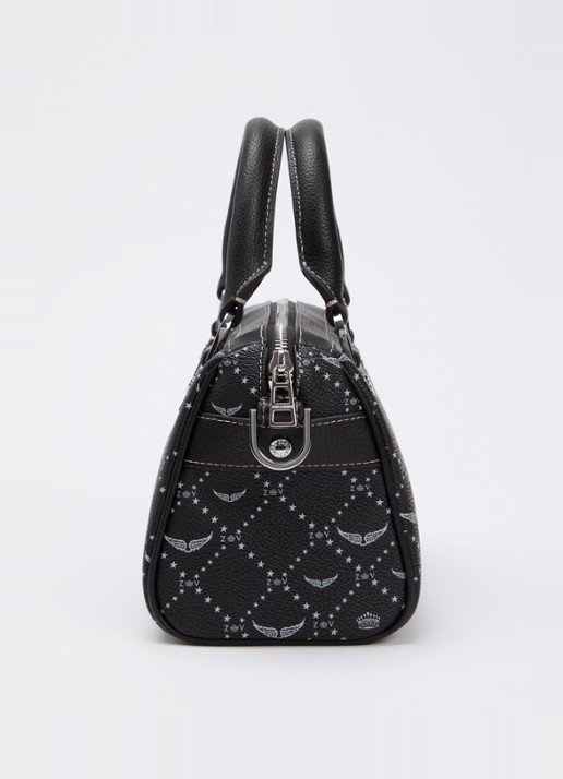 Zadig&Voltaire Sunny XS Vibe handtas van leer met logoprint - detail 3 zwart
