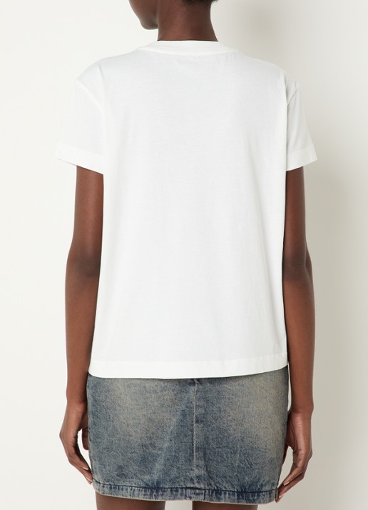 Zadig&Voltaire Suzan T-shirt met afneembare broche - achterkant wit