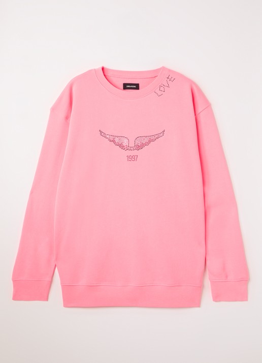 Zadig&Voltaire Sweater met logo en strass