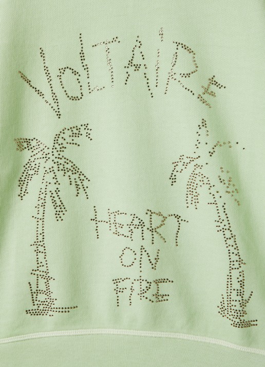 Zadig&Voltaire Sweater met strass - detail lindegroen
