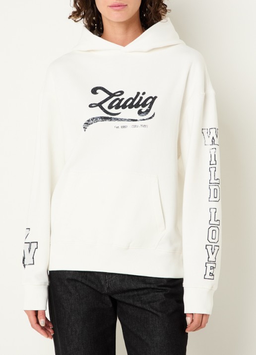Zadig&Voltaire Sweela hoodie met logo- en backprint