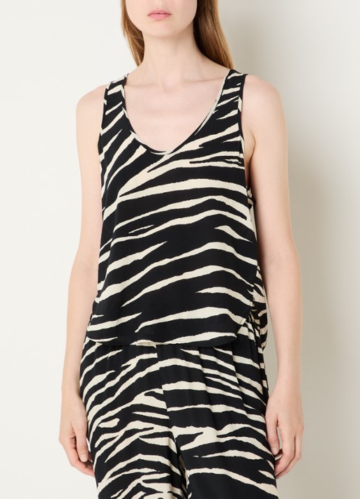 Zadig&Voltaire Tarys mouwloze top met zebraprint