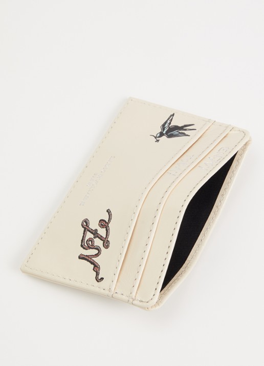 Zadig&Voltaire Tattoo pasjeshouder van leer - voorkant 2 ivoor