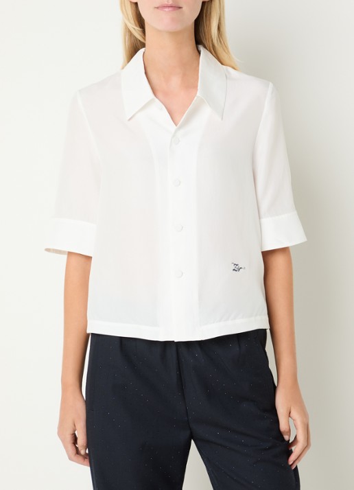 Zadig&Voltaire Telmy blouse van zijde met logoborduring