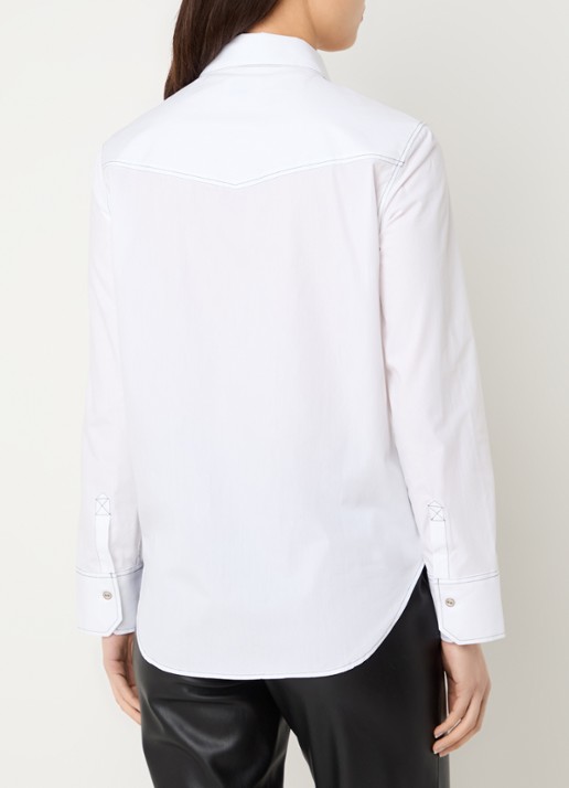 Zadig&Voltaire Thelma blouse van  katoen met borstzakken - achterkant 4 wit