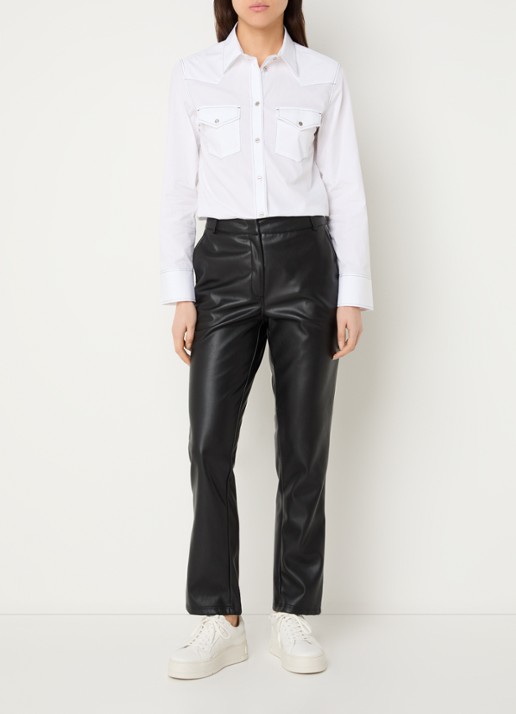 Zadig&Voltaire Thelma blouse van  katoen met borstzakken - voorkant 3 wit