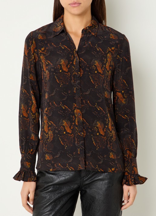 Zadig&Voltaire Thely blouse van zijde met slangenprint