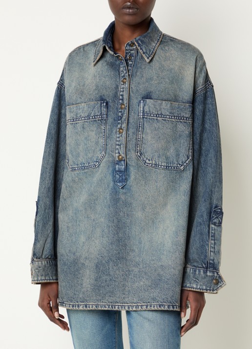 Zadig&Voltaire Timona tuniek van denim met borstzakken