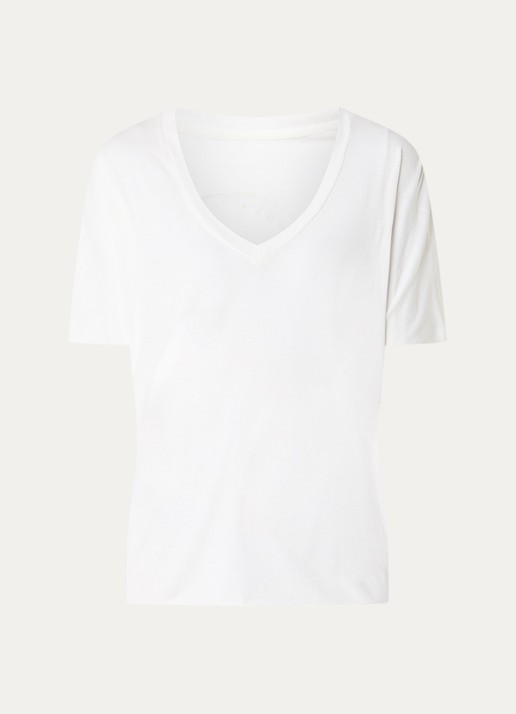 Zadig&Voltaire Tommer T-shirt met borduring  - voorkant 2 wit